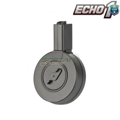 Hi-cap drum magazine black 550bb per smg gat echo1 (e1-310753)