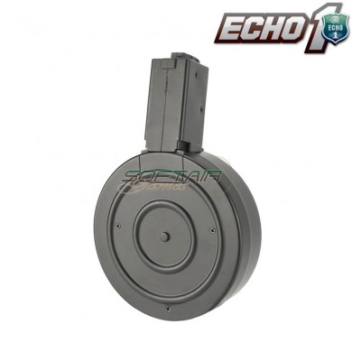 Hi-cap drum magazine black 550bb per smg gat echo1 (e1-310753) Hi-cap drum magazine black 550bb per smg gat echo1 (e1-310753)