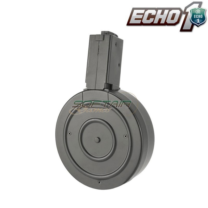 Hi-cap drum magazine black 550bb per smg gat echo1 (e1-310753)