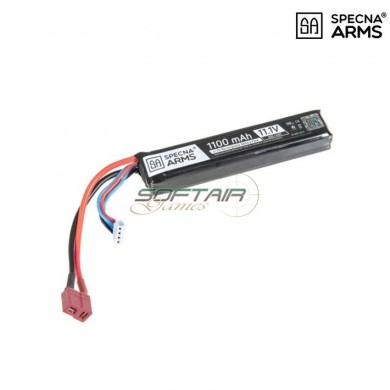 Lipo battery deans connector 11.1v X 1100mah 20/40c stick type specna arms® (spe-06-024613)