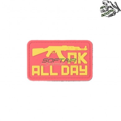 Patch 3d pvc ak all day frog industries® (fi-024485)