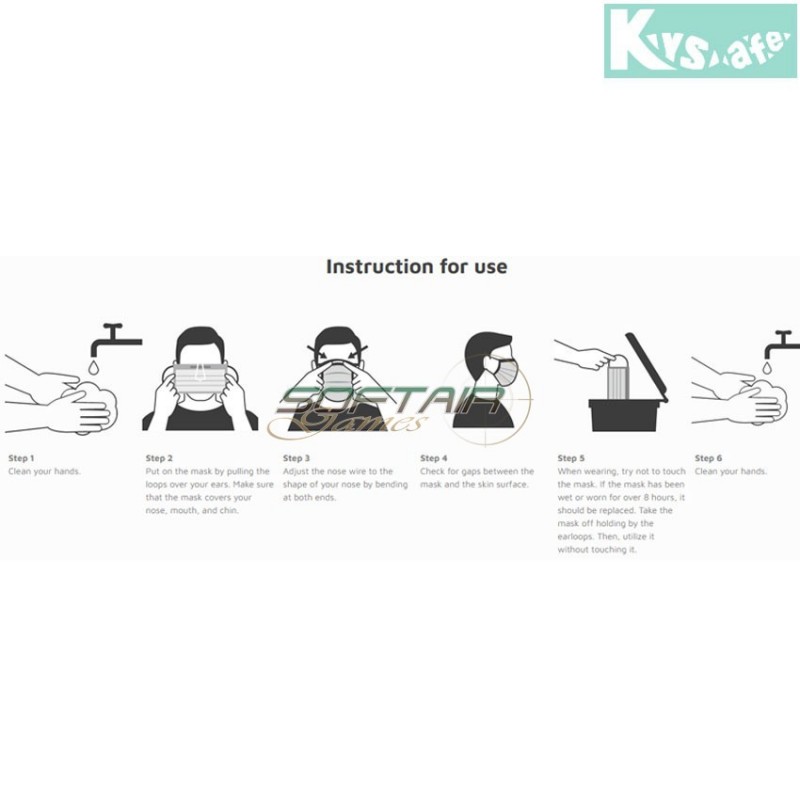 50 pezzi mascherina face mask kysafe (kys-90-029196)
