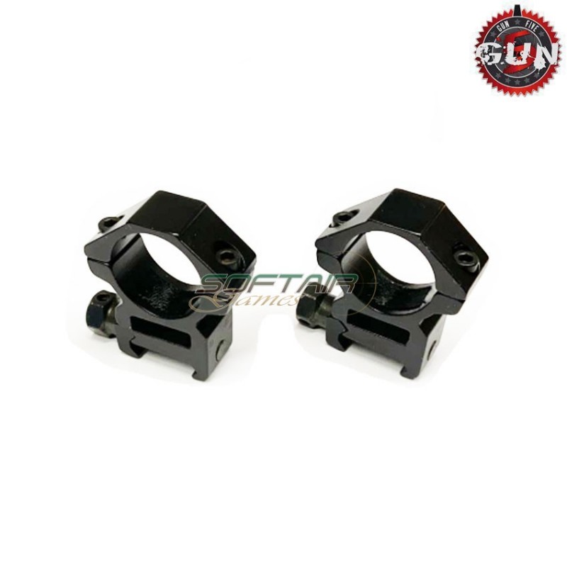 Set 2 Rings 25.4mm Scope For 20mm Rail Gun Five (gf-035)