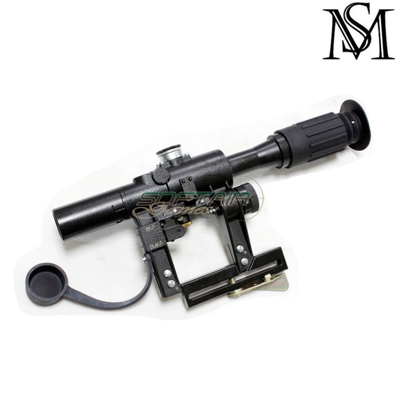 Scope pso-1 m2 4x24 Scope w/night illuminated reticle per ak milsim series (ms-105-bk)