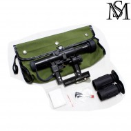 Ottica pso-1 m2 4x24 Scope c/night illuminated reticle per ak milsim series (ms-105-bk)
