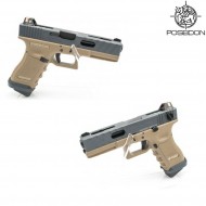 Gas gbb pistol p18 evo tan poseidon (ppw-p18-evo-tan)