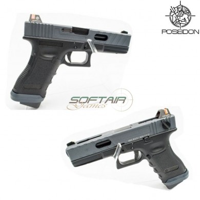 Gas gbb pistol p18 evo black poseidon (ppw-p18-evo-bk)