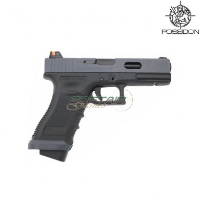 Gas gbb pistol evo black poseidon (ppw-p17-evo-bk)