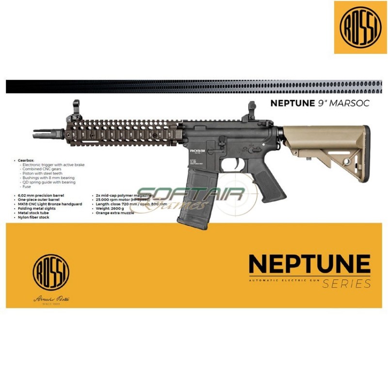 Fucile elettrico nuptune series 9" marsoc two tone rossi (re-rmn4)