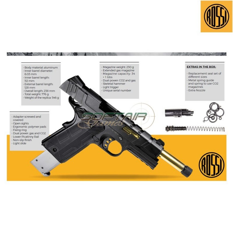 Pistola a gas redwings series gold rossi (re-prr3)