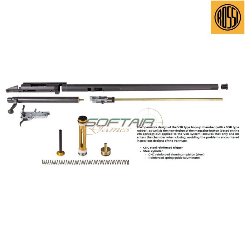 Sniper spring rifle desert storm series 24 pro edition black rossi (re-rsm2)