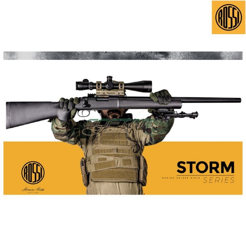 Sniper spring rifle desert storm series 24 pro edition black rossi (re-rsm2)