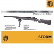 Sniper spring rifle desert storm series 24 pro edition black rossi (re-rsm2)