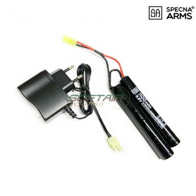 Set nimh batteria 9.6v x 1100mah & carica specna arms® (spe-4)