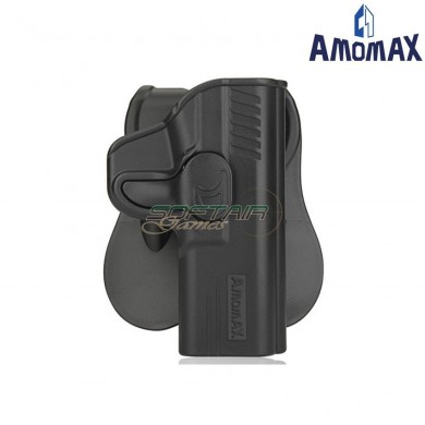 Fondina rigida black per pistola m&p9 marui/we/vfc amomax (am-27390)