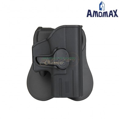 Rigid holster black for pistol glock 26/27/33 amomax (am-28957)