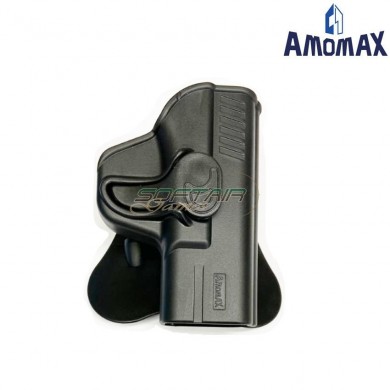 Fondina rigida black per pistola m&p9 compact we/vfc amomax (am-28960)