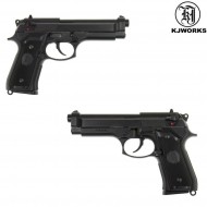 Pistola A Gas M9 Beretta Scarrellante Black Kjworks (kjw-000526)