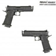 Gas gbb pistol custom 5.1 hi-capa black w/costa compensator army™ armament® (arm-212019)