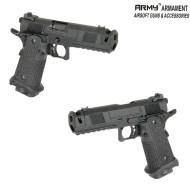 Gas gbb pistol custom 5.1 hi-capa black w/costa compensator army™ armament® (arm-212019)