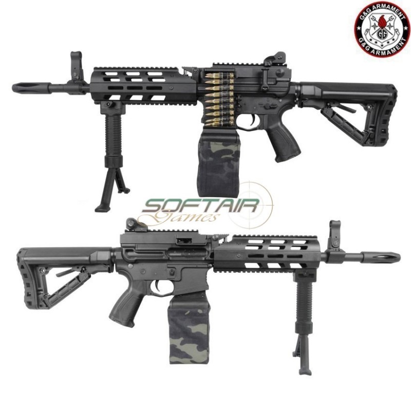 Machine Gun Lmg Cm16 Stealth G&g (gg-cm16lmgs) Machine Gun Lmg Cm16 Stealth G&g (gg-cm16lmgs)