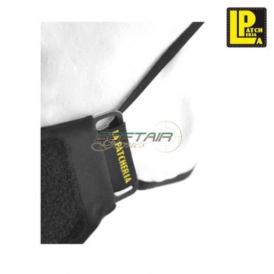 Face mask black uomo con velcro patcheria (lp-fm002)