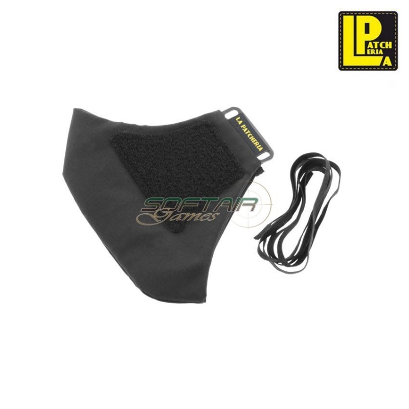 Men's black face mask with velcro patcheria (lp-fm002)