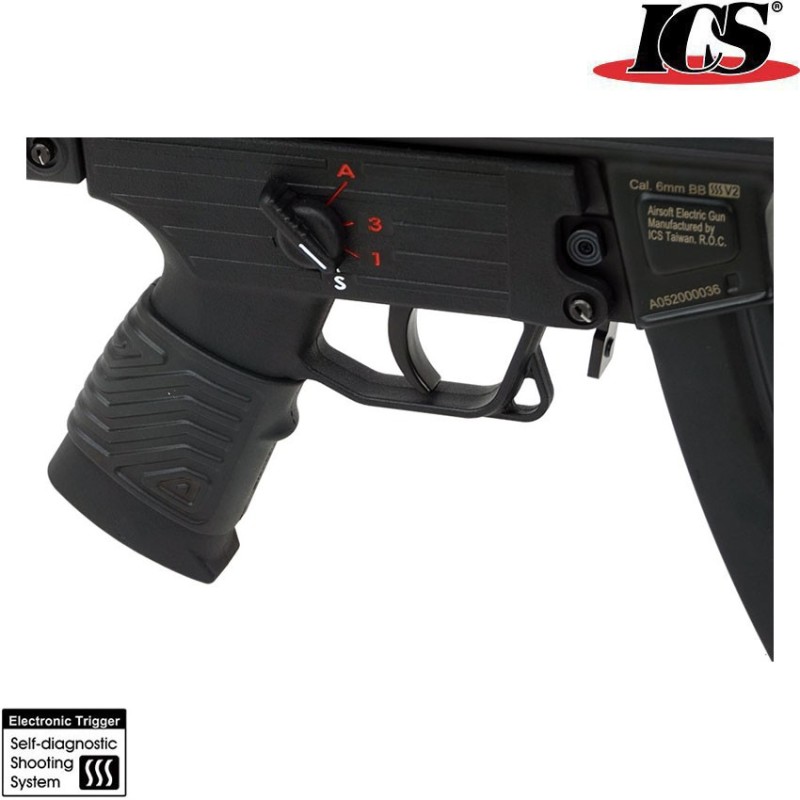 Electric rifle ces-p mp5 mx5-p ms1 s3 calcio sfs black ics (ics-212s3)