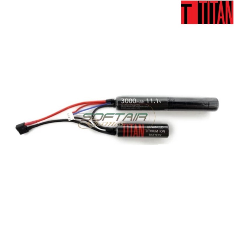 Batteria li-ion 3000mAh 11.1v Nunchuck T-Plug Deans titan power (ttp-1157)