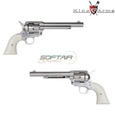 Gbb gas revolver saa.45 peacemaker 6" silver king arms (ka-110793)