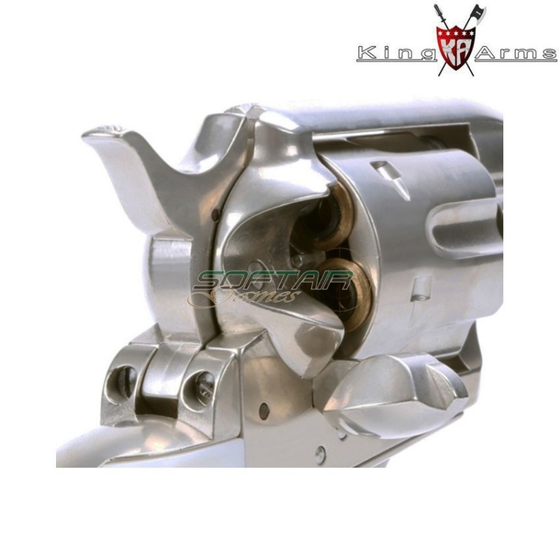 Revolver a gas saa.45 peacemaker 6" silver king arms (ka-110793)
