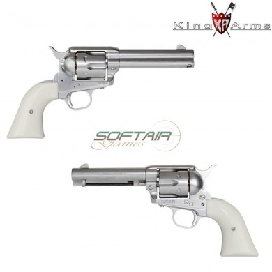 Gbb gas revolver saa.45 peacemaker 4" silver king arms (ka-110795)