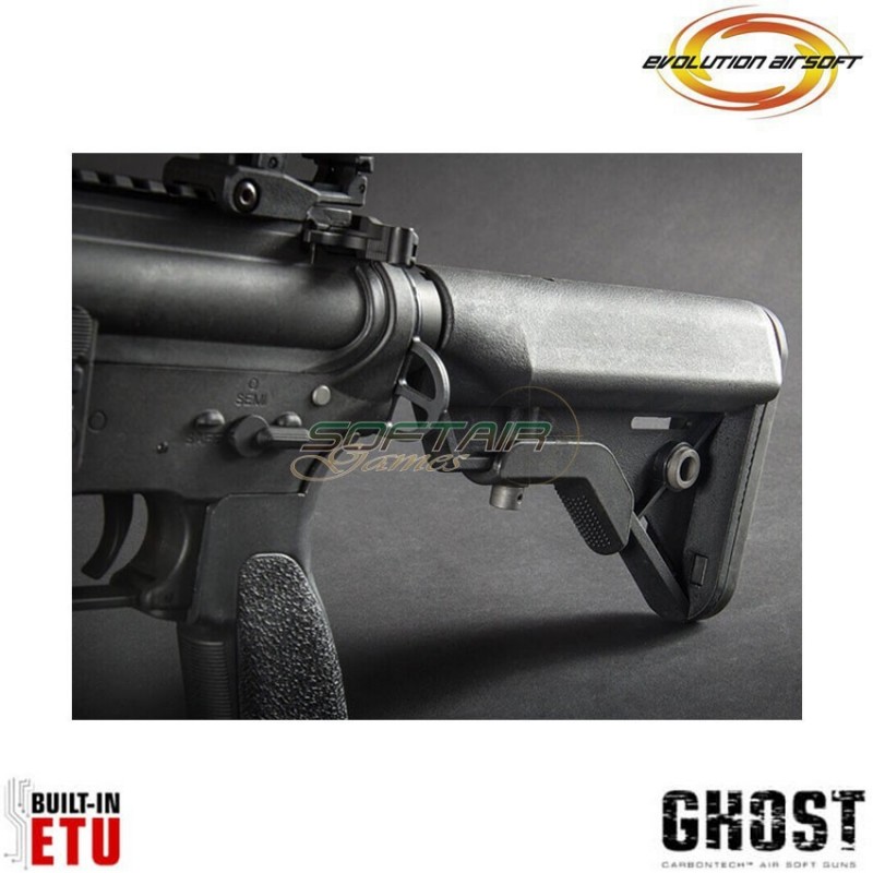 Fucile elettrico Ghost XS EMR S black Carbontech ETU evolution airsoft (ea-ec30ar-etu)