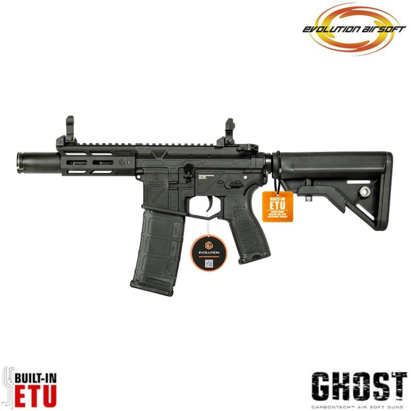 Fucile elettrico Ghost XS EMR A black Carbontech ETU evolution airsoft (ea-ec29ar-etu) Fucile elettrico Ghost XS EMR A black Carbontech ETU evolution airsoft (ea-ec29ar-etu)