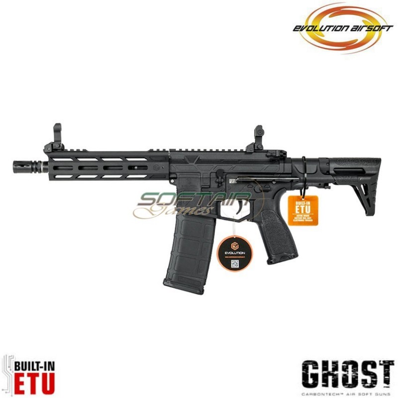 Electric rifle Ghost S EMR PDW black Carbontech ETU evolution airsoft (ea-ec37ar-etu) Electric rifle Ghost S EMR PDW black Carbontech ETU evolution airsoft (ea-ec37ar-etu)