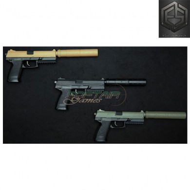 Gas gbb pistol esc-23 mk23 black e.s. custom works (escw-48)