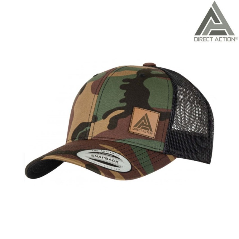 Retro Trucker Cap woodland/black Direct Action® (da-cp-rttc-peb-wdb)