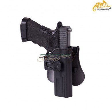 Release Button Holster Glock 17 con Paddle Black Helikon-tex® (ht-kb-prg-mp-01)