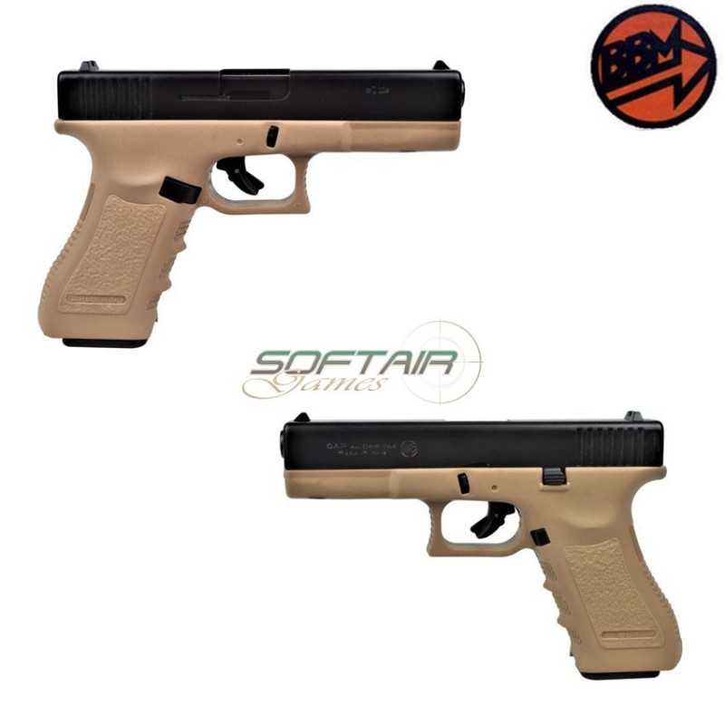 Pistola A Salve Gap Tan/Black Calibro 8 Bruni (br-1400bt)