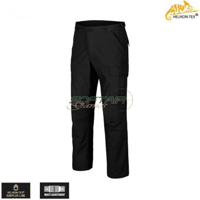 Bdu Design Trousers Black Polycotton Ripstop Helikon-tex® (ht-sp-bdu-pr-01)