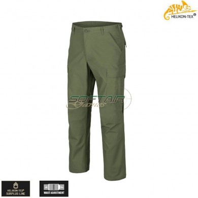 Bdu Design Trousers Olive Green Polycotton Ripstop Helikon-tex® (ht-sp-bdu-pr-02)