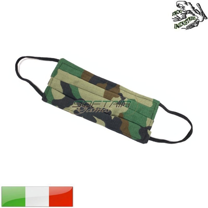 Mascherina portafiltro woodland frog industries® (fi-mask-wd)