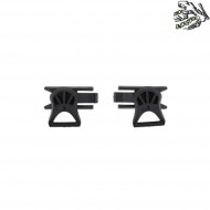 Set 2 google swivel clips type 2 19mm black frog industries® (fi-009161-bk)