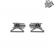 Set 2 google swivel clips type 2 36mm foliage green frog industries® (fi-009158-fg)