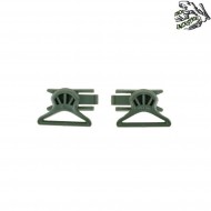 Set 2 google swivel clips type 2 36mm olive drab frog industries® (fi-009159-od)