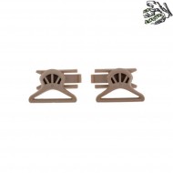 Set 2 google swivel clips type 2 36mm dark earth frog industries® (fi-009160-de)