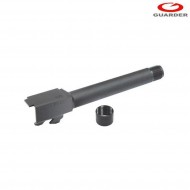 Canna esterna in acciaio filettata 14mm ccw per marui glock 17 guarder (glk-23-bk)