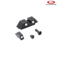Night white steel sight set for marui glock 18 guarder (glk-42-white)