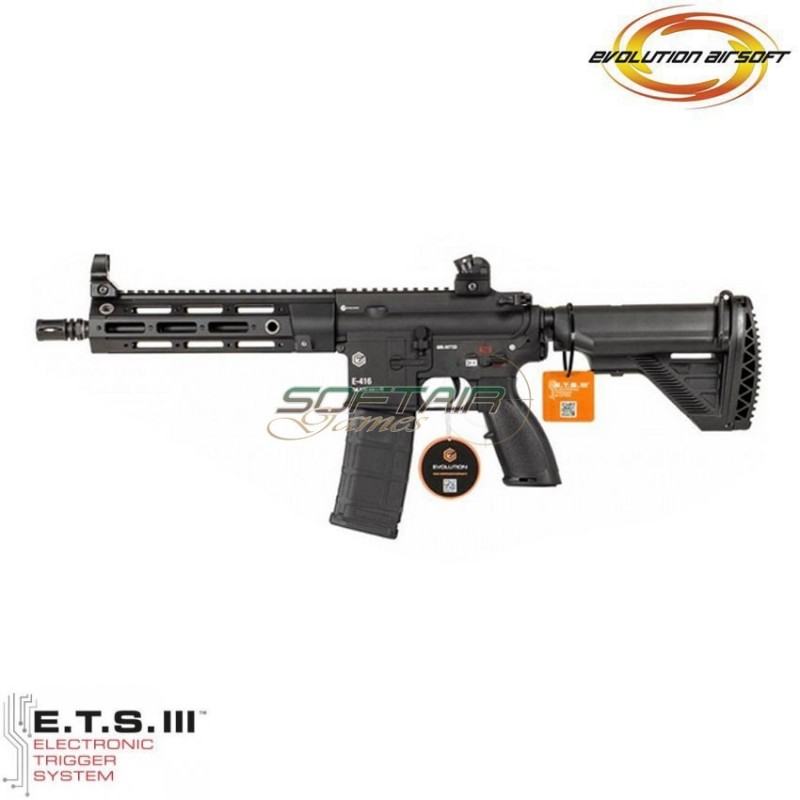 Electric rifle e-416 rahg ets black evolution airsoft (ea-eh19ar-ets)
