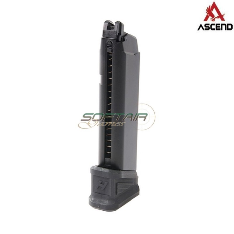 25bb black gas magazine for g17 deadpool ascend (asc-310777)